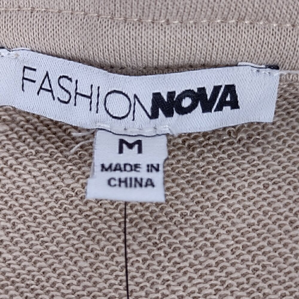 Fashion Nova Taupe One For Two T Shirt Autumn/Winter Dress Size M (NWT) - Picture 10 of 12